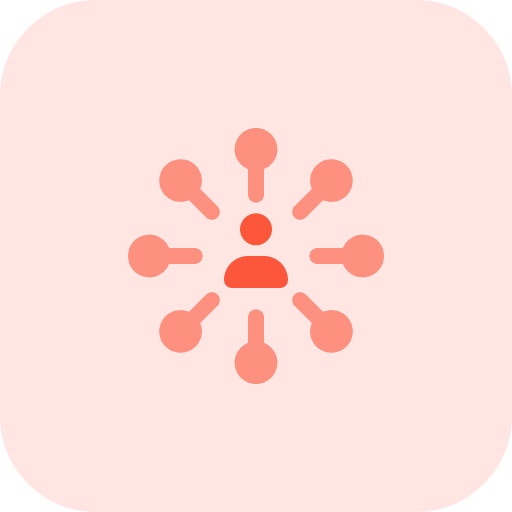 Networking manager group business and finance icon