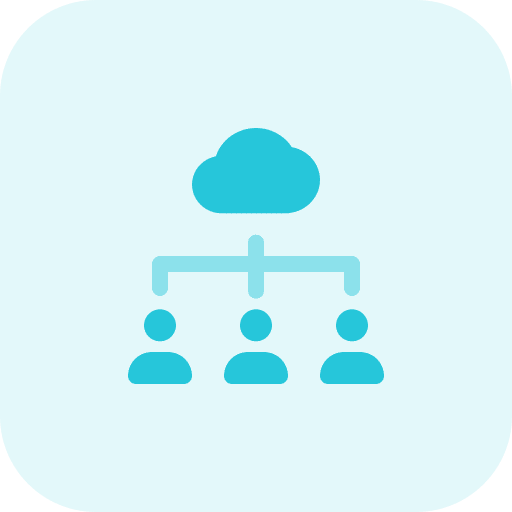 Director business and finance network cloud icon