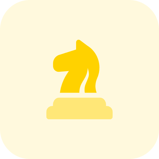 Knight business and finance strategy chess icon