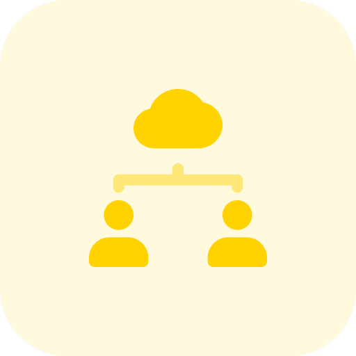 Professional cloud audience presentation icon