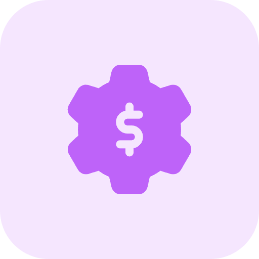 Application settings gear settings bank icon