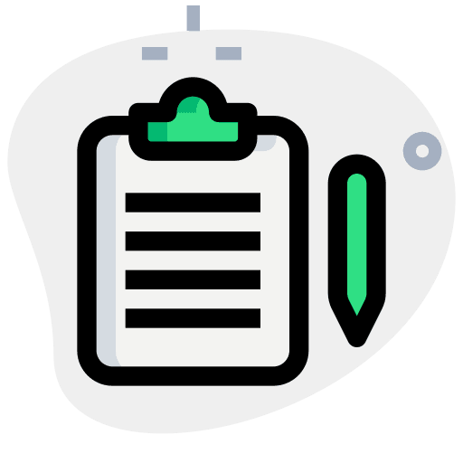 Clipboard notes pencil file icon