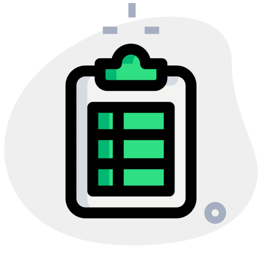 Table clipboard record book professions and jobs icon