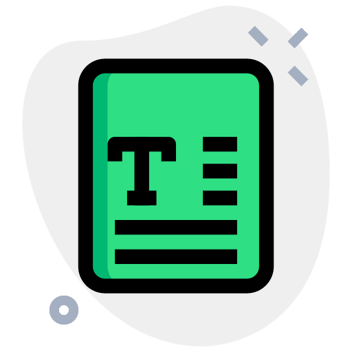 Text format text professions and jobs sheet icon