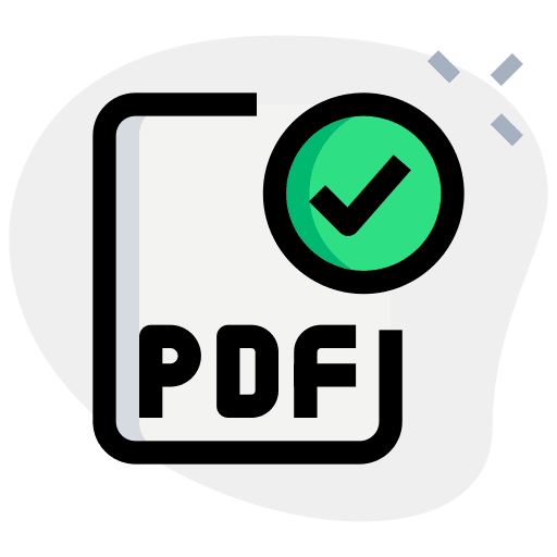 Checked professions and jobs document portable document format icon