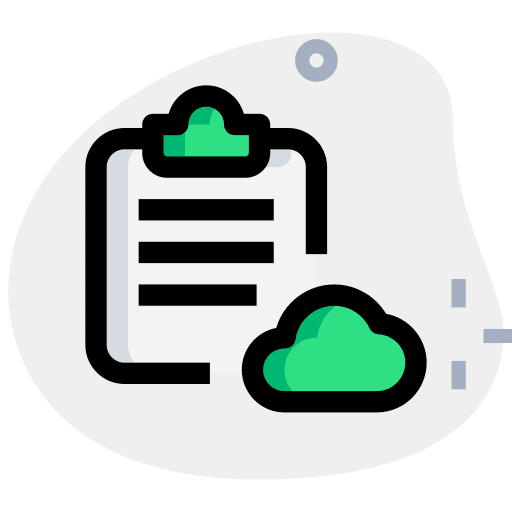 Cloud file notes files and folders icon