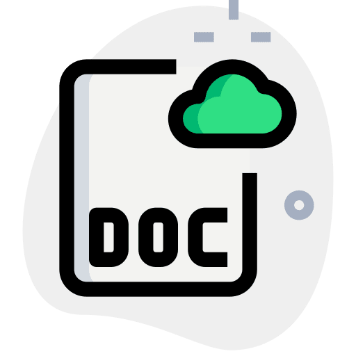 Cloud storage cloud storage document professions and jobs icon