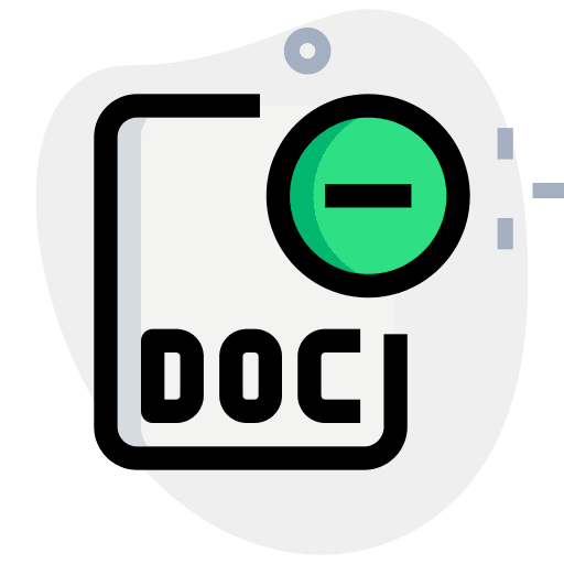 Remove portable document format docs remove icon