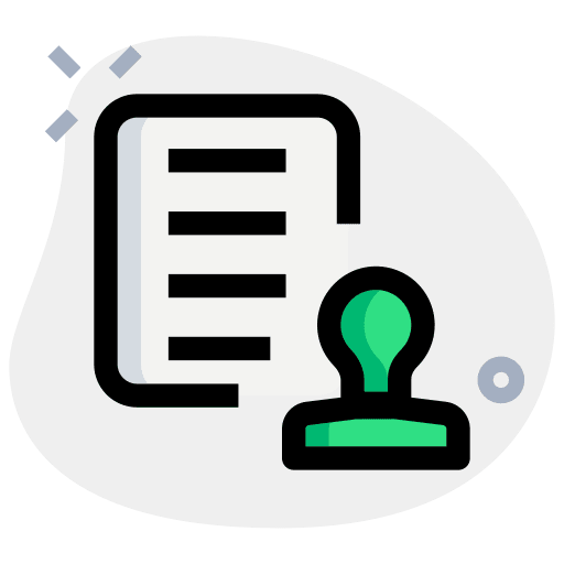 Stamp report business and finance statistics icon