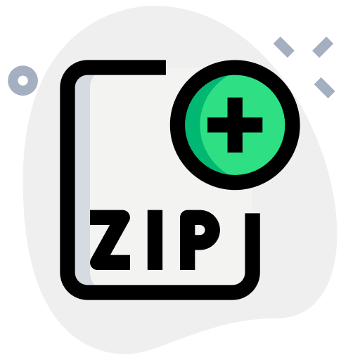 Add add compressed zip icon