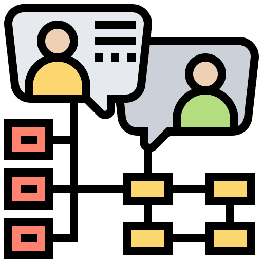 Management hierarchical structure organization management icon