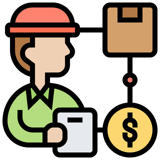 Supply supply chain shipping and delivery control icon