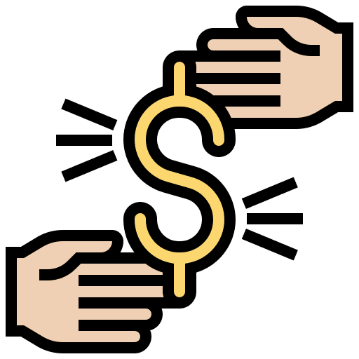 Cost hand price cost icon