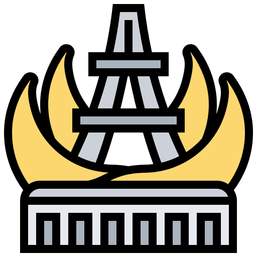 Building city structure style icon