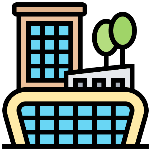 Facade architecture and city design modern icon