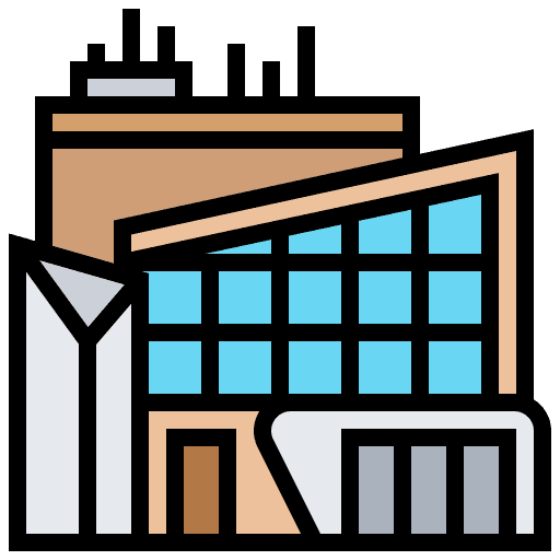 Geometric architecture and city modern design icon