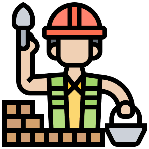 Worker worker hard hat building materials icon