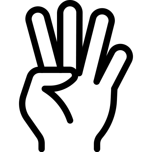 Four count miscellaneous hand icon