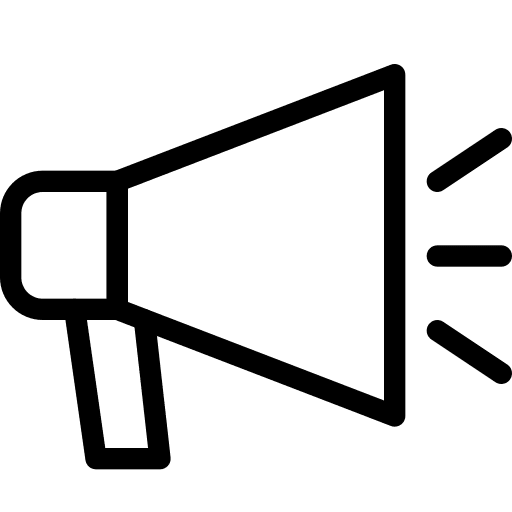 Loud speaker communications bullhorn speaker icon