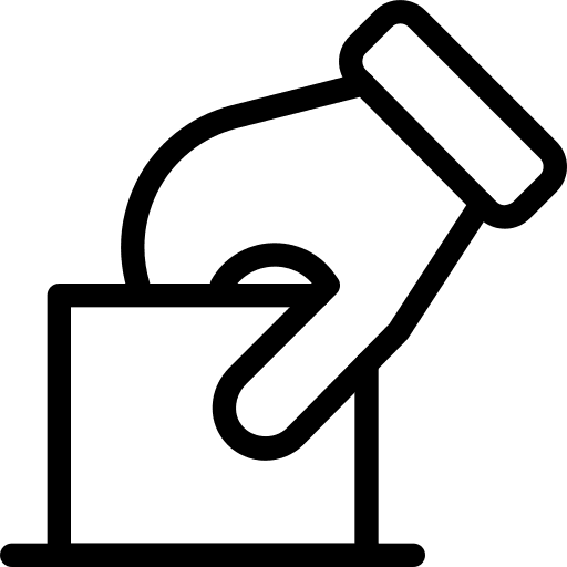 Manual voting paper manual voting democracy icon