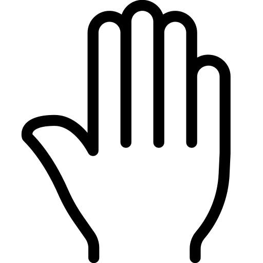 Open hands palm miscellaneous fingers icon