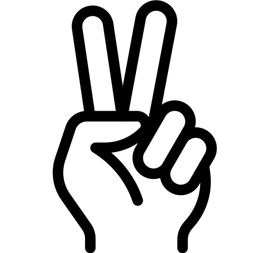 Peace fingers palm peace icon