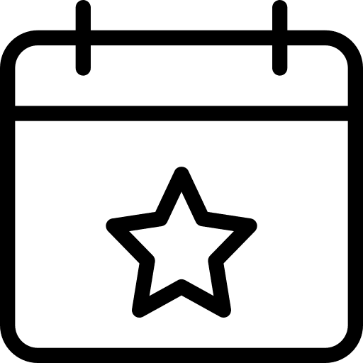 Starred hands and gestures starred month icon