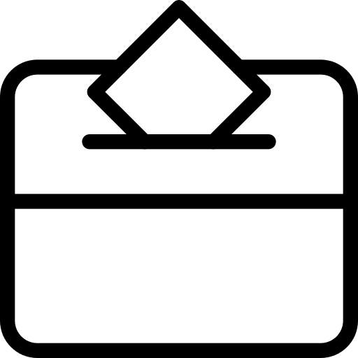 Voting booth ballot democracy paper icon