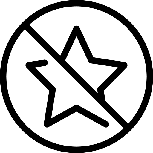 Crossed rate favorite stars icon