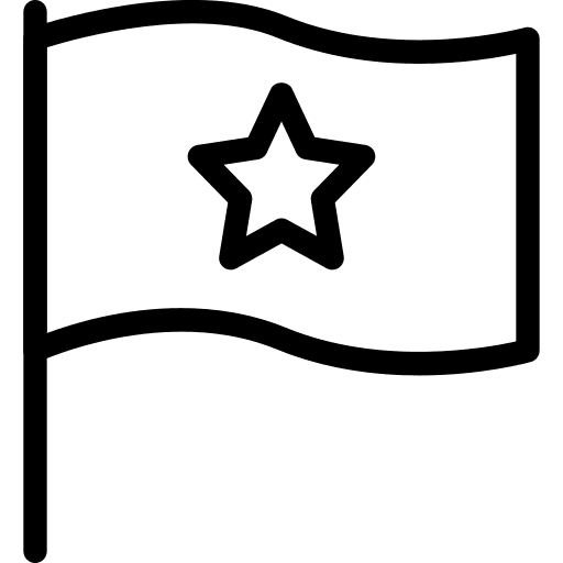 Flag hands and gestures rate shapes icon