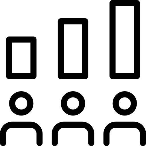 Bar graph results elections stats icon