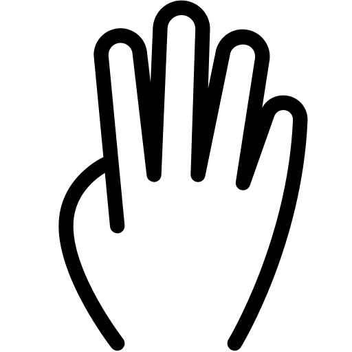 Four votes vote palm icon