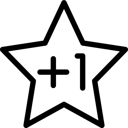 Plus one interface favourite hands and gestures icon