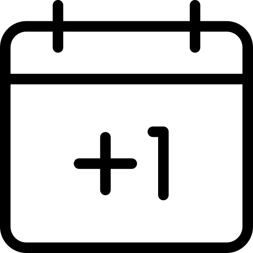 Plus sign month plus sign agenda icon