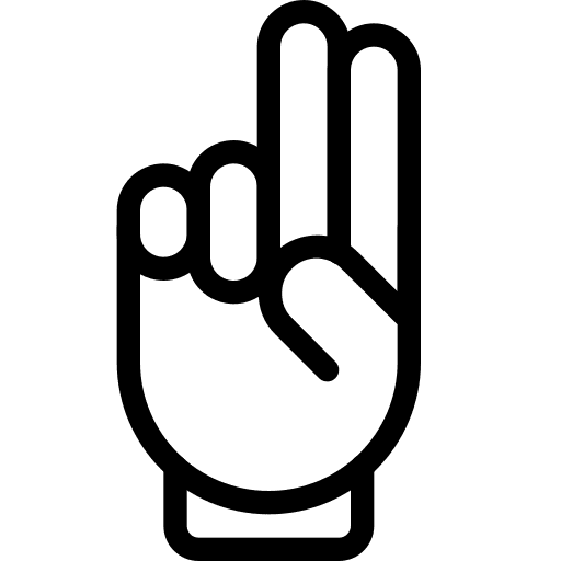 Two fingers hands and gestures votes palm icon