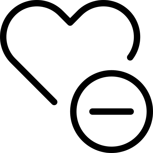 Remove ticker love shapes icon