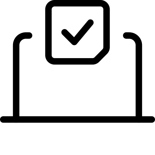 Laptop hands and gestures election voting icon