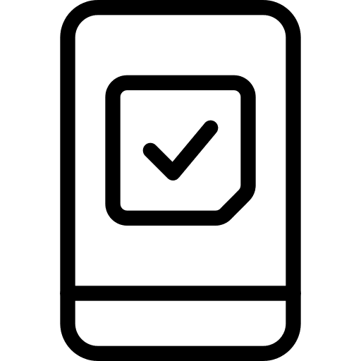 Smartphone communications check vote icon