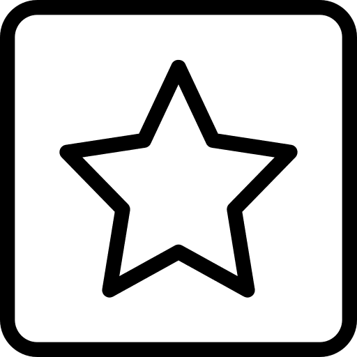 Square square stars favourite icon