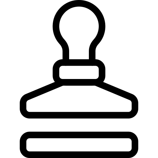 Stamp stamp certificate rubber stamp icon