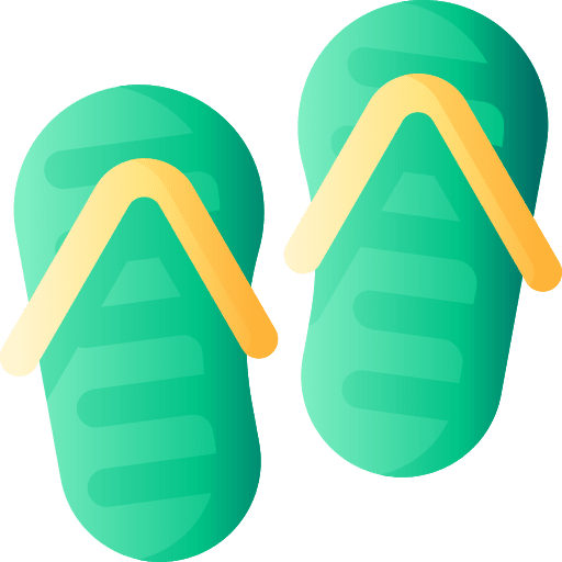 Flip flops footwear slippers holidays icon