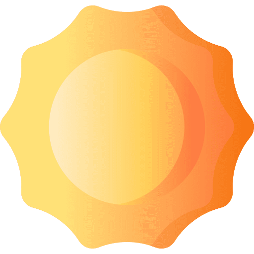 Sun summer nature warm icon