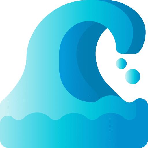 Wave ocean beach water icon
