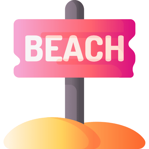 Beach beach signaling summer icon