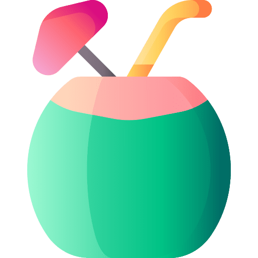 Coconut drink celebration cocktail party icon