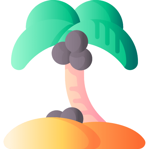 Coconut tree botanical nature palm icon