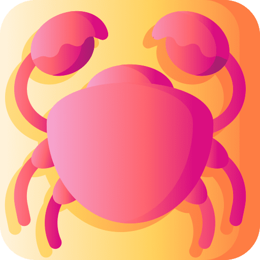 Crab sea life summertime aquarium icon