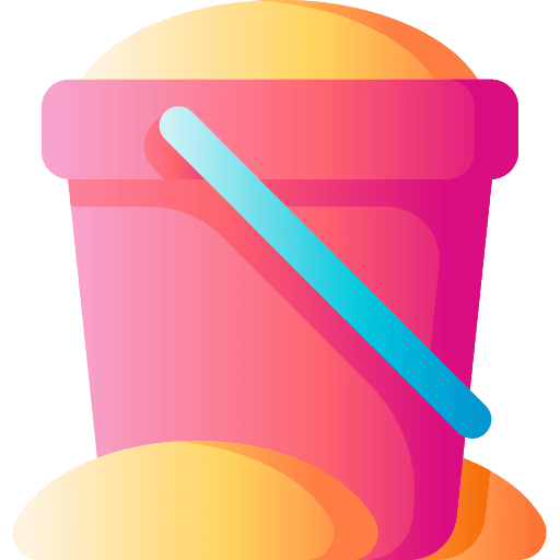 Sand bucket sand bucket leisure holidays icon