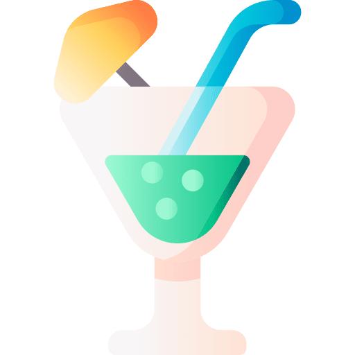 Cocktail beverage food glass icon