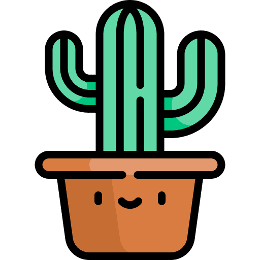 Cactus gardening decorative cactus icon